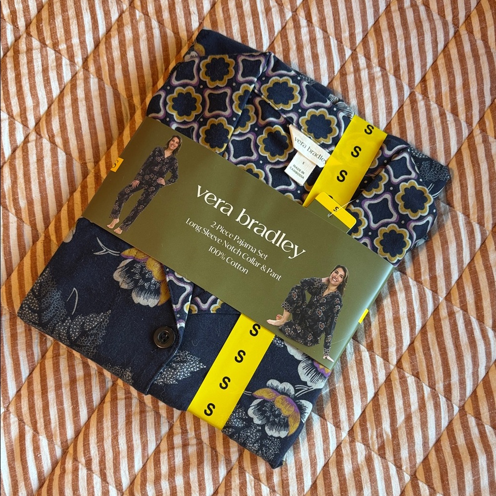 Vera Bradley Midnight Blue Floral Pajama Set